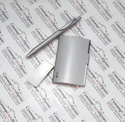 Набор (ручка, зажим д/денег, визитница) - сувениры в Минске